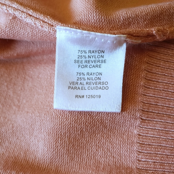 Dusky Rose Pink U-Neck Button Up Cardigan, Small - Picture 8 of 8